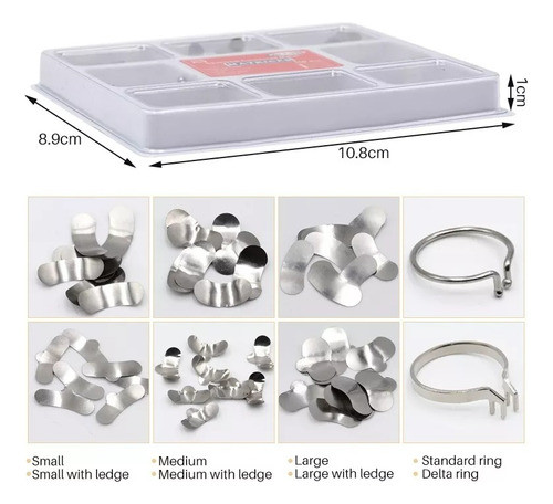 Matrices Metálicas Contorneadas Kit X100 + 2 Anillos 1