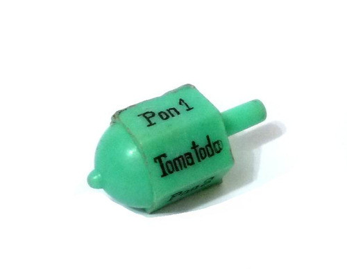 Antigua Perinola Verde Plastico Duro De Coleccion 1