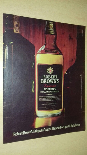 P290 Clipping Publicidad Whisky Robert Brown's Año 1975 0