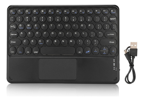Teclado Sem Fio Touchpad De 10 Polegadas, Retrô, Redondo, Te 1