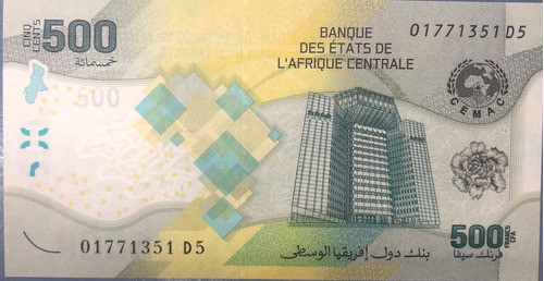 Billete De Estados De Africa Central 500 Francos Año 2022 1