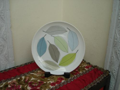 Lindo Plato Aleman Antiguo Diseño Hojas Impecable Miralo 1