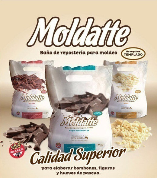 Chocolate Baño De Repostería Moldatte Semiamargo 1kg 1