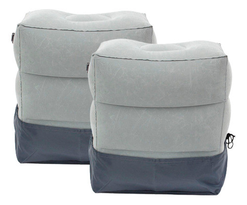 Kit 2 Inflável Viagem Almofada Sofá Crianças Avião Apoio Pé 1