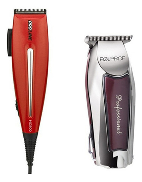 Combo Barberia Maquina Corta Pelo Proline + Trimmer Belprof 0