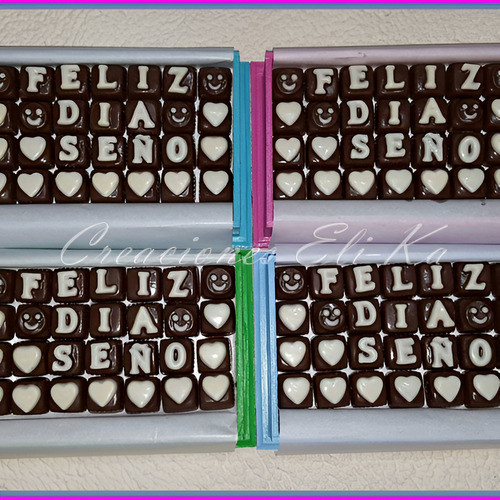 Choco Frase, Bombones Rellenos, Día Del Maestro 1