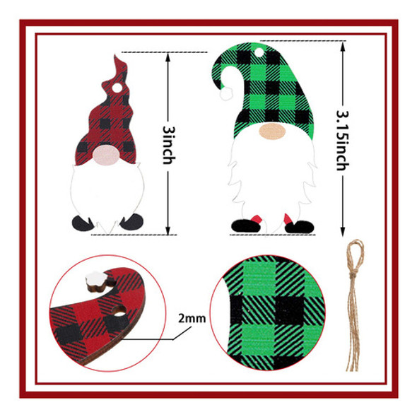 Jetec 18 Adornos Navideos De Gnomo De Pap Noel Para Colgar E 1