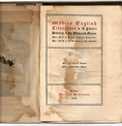 Modern English Literature - Edmund Gosse 0