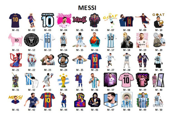 Stickers Vinilos X 20u - Messi Futbol (a Elección) 1