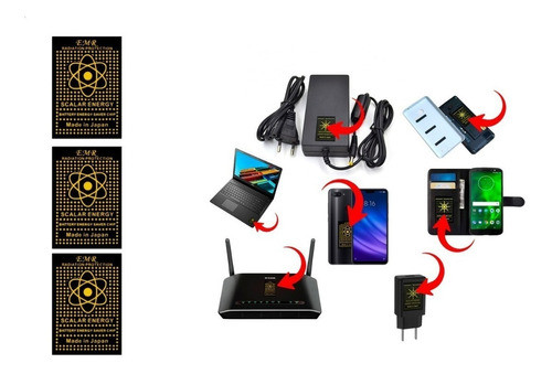 Kit 25 Chips Anti Radiação Para Celular E Pc Desinflama Snc 1