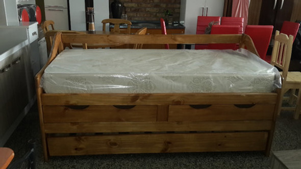 Cama Marinera De 1 Plaza Con Cajones Y Cama Auxiliar 0