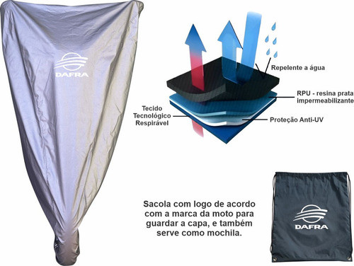 Capa Resistente Sol Impermeável Moto Dafra Citycom S 300 1
