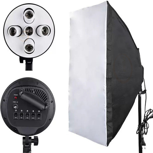 Softbox 5 Lámparas 60x90cm Luz Continua Estudio Fotográfico 0