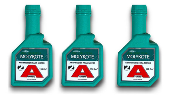 Pack X3 Aditivos Molykote A2 Antifriccion Nafta Diesel 150ml 0