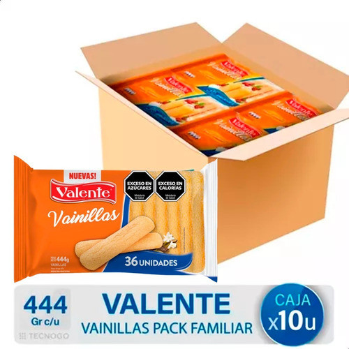 Caja Galletitas Valente Vainillas Pack Familiar Bulto 0
