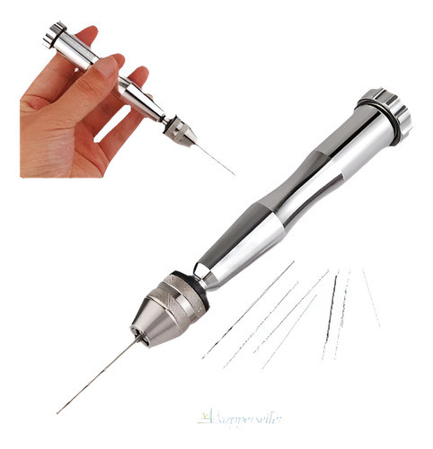 Aluminio Perno Tornillo Mano Empuje Taladro Mandril 10 Micro 0