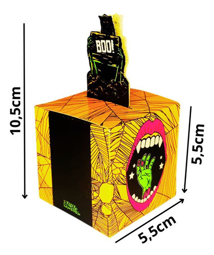 24 Caixinhas Pop Up Neon Decoração Enfeite Mesa Halloween 1