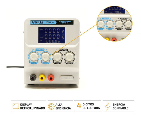 Fuente De Laboratorio Regulable Yihua 30v 5a Lcd Digital 1