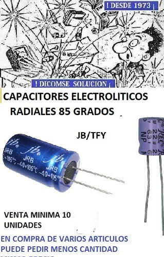 Capacitor Electrolitico 85° 4.7 Uf X 63v -4mm 11mm X 50 Uni 0