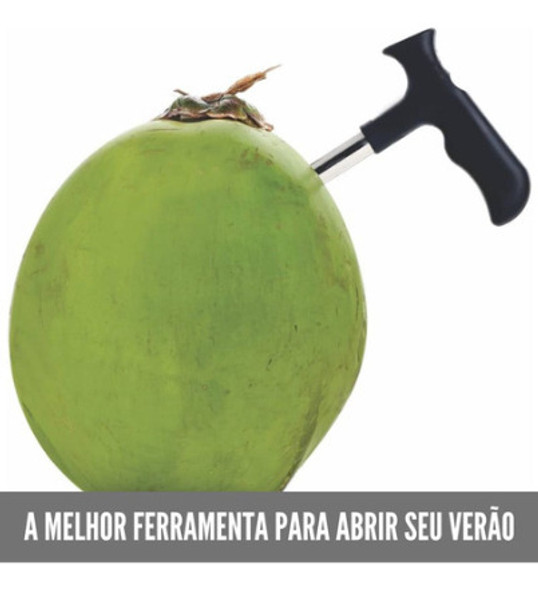 Furador Abridor De Coco Verde Inox Manual Prático 1