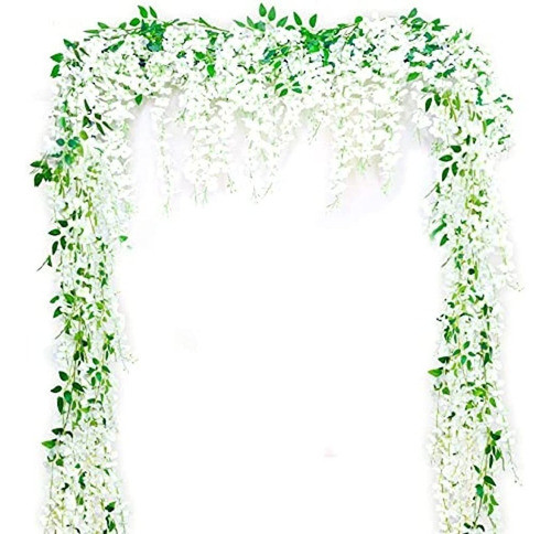 Wisteria Garland 4pcs 7.2ft / Pcs Flores Artificiales Wister 0