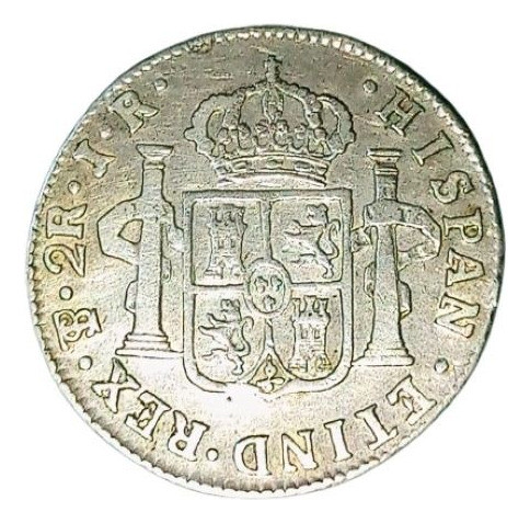 Moneda Plata Imperio Español 2 Reales 1774 Potosi Vf+ 1