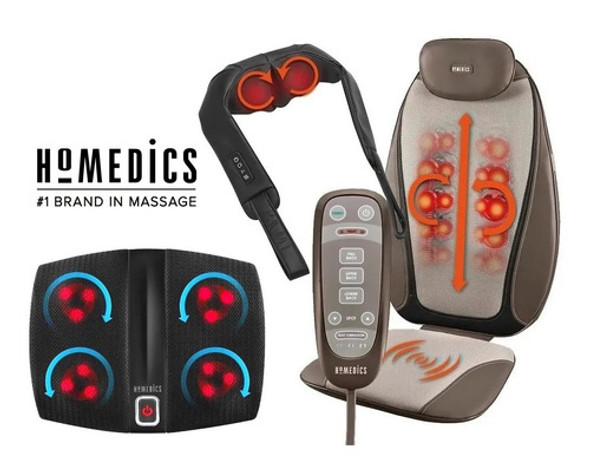 Silla Masajeadora Homedics Relax+ Masaj Cervical+ Masaj Pies 1