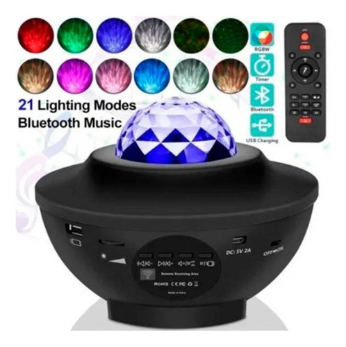 Proyector Led Estrellas Galaxia Starry Night Light- Parlante 1