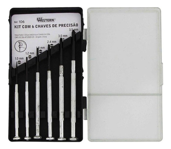 Chave De Precisao Relojoeiro Western Com 06 Pecas  106 0
