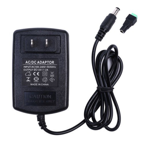 12v 2a Led Franja De Luz La Energía Fuente, Adaptador De Ca 0