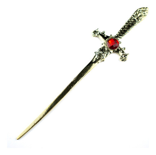 Punhal Adaga Em Metal Banhado No Dourado 15 Cm 0