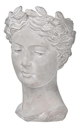 A Y B Home D1622 Florero Decorativo De Cemento Visage Grande 0