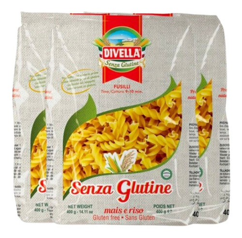 Fusilli Divella Sin Tacc 400gr. X3 Origen Italia 0