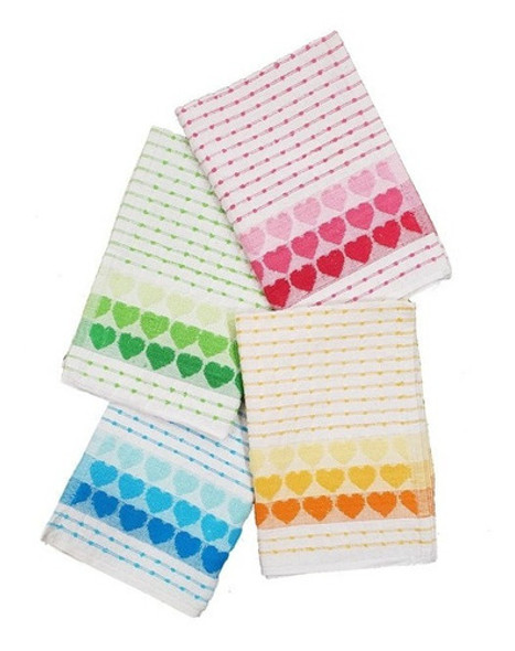 Repasador Toalla Triple Corazon Cocina Grande Absorbente 0