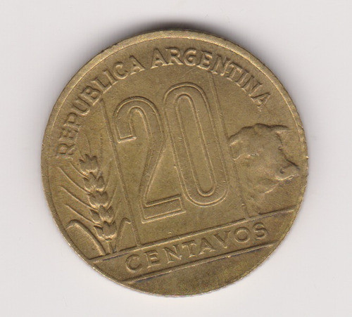 Moneda Argentina 20 Ctvs Año 1948 Janson 202 Excelente 1