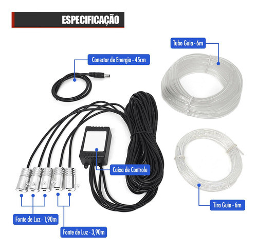 Fita Led Painel Zafira 2005 Neon Rgb 6m Controle Via App 1