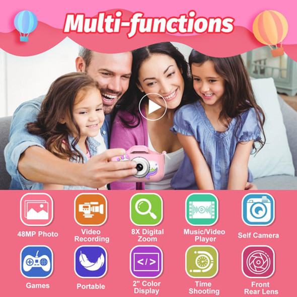 Cámara Digital 3 1 Funda Silicona Sd 32gb Gato Rosa 1