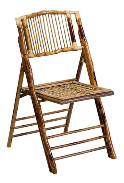 Silla Plegable Exterior De Bambu X4 Unidades Eventos Jardín 1