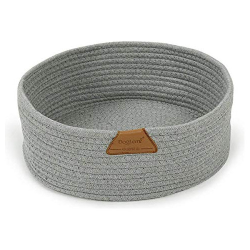 Canasta De Cama Para Gatos Nido Cuerda De Algodón Redonda Te 0