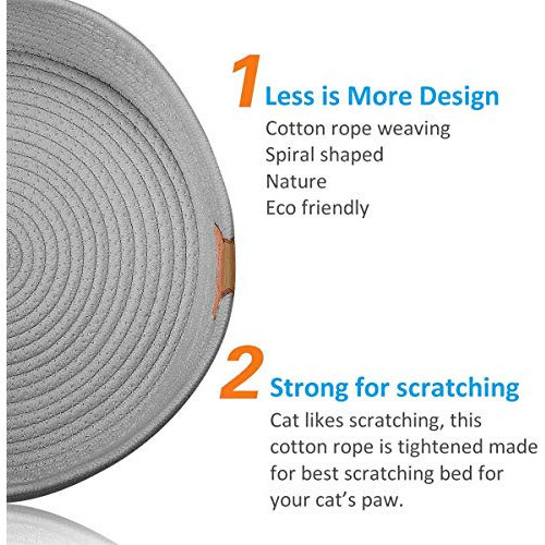 Canasta De Cama Para Gatos Nido Cuerda De Algodón Redonda Te 1