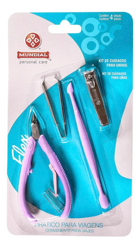 Set De Manicuria Mundial Flex 154 Cuidado De Uñas Violeta 0