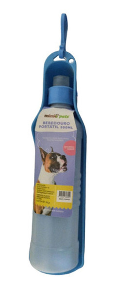 Bebedouro Portátil Para Cachorro 500 Ml - Azul 1