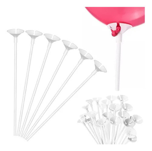Palitos Para Globos Blanco X 100u 1