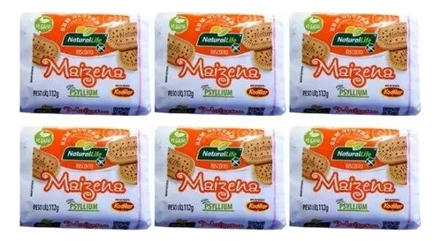 Kit C/6 Biscoito Maizena Vegano Sem Glúten 112g Natural Life 0