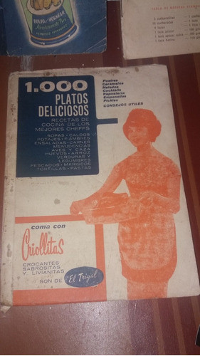 Lote  Libro Recetario De Recetas Cocina 1