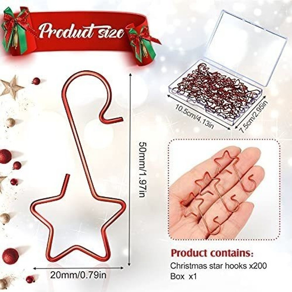 Ganchos Para Bolas De Navidad- Ac. Inox-  X 200u./rojo 1