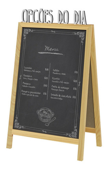Lousa Customizada Prato Dia Decoração Restaurante Gourmet 0