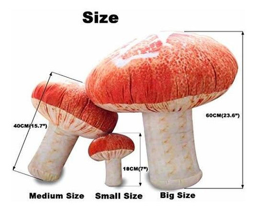 Changsun Almohada Creativa Con Forma De Seta En 3d 1