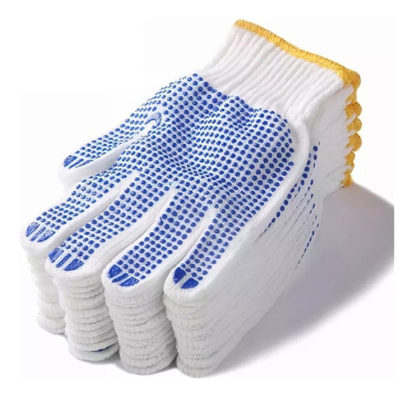 Pack 12 Guantes Moteados De Trabajo Pesados Largos Super Resistentes 0