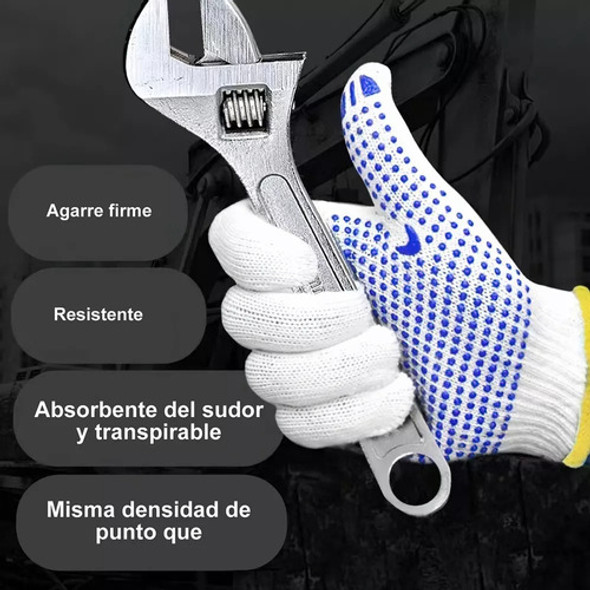 Pack 12 Guantes Moteados De Trabajo Pesados Largos Super Resistentes 1